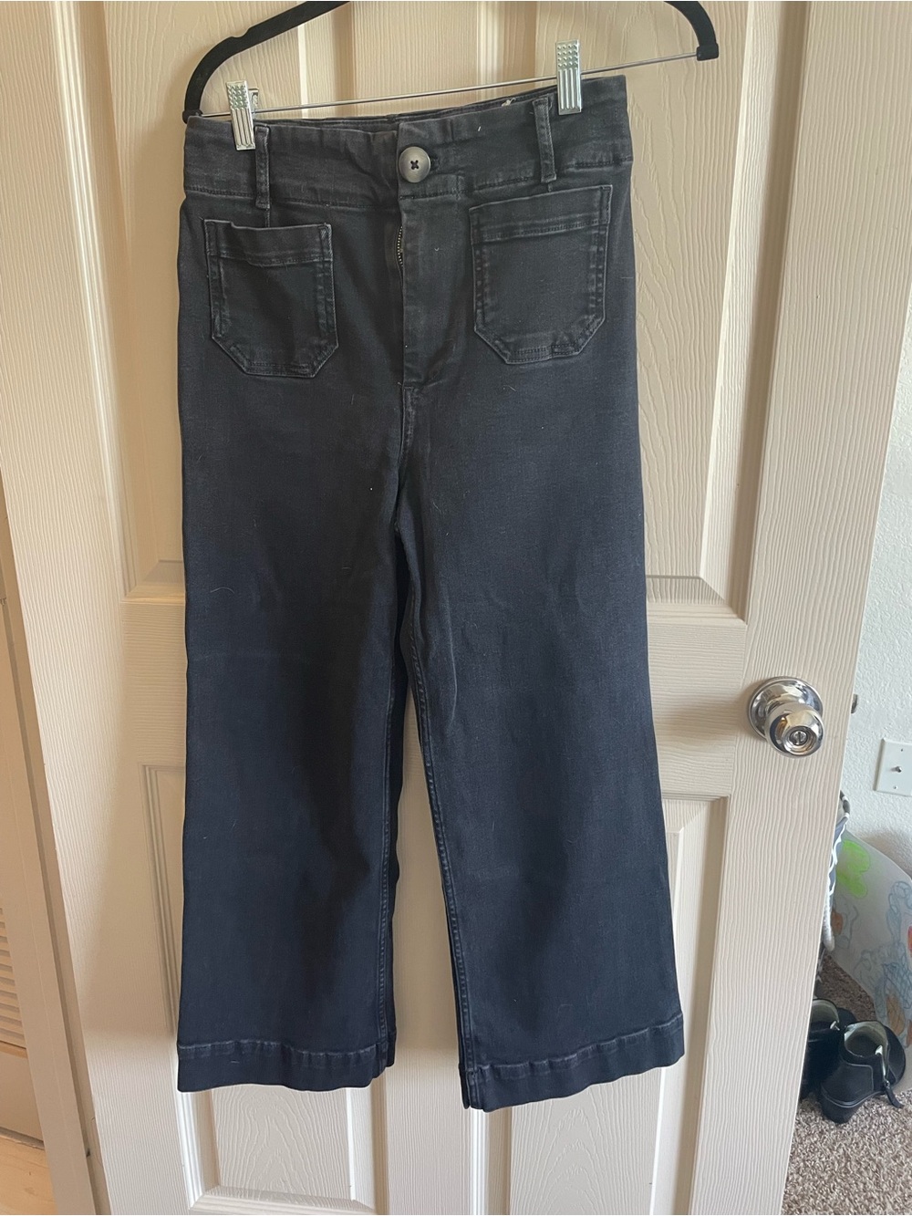 Anthropologie Faded Black Wide-Leg Women's Jeans